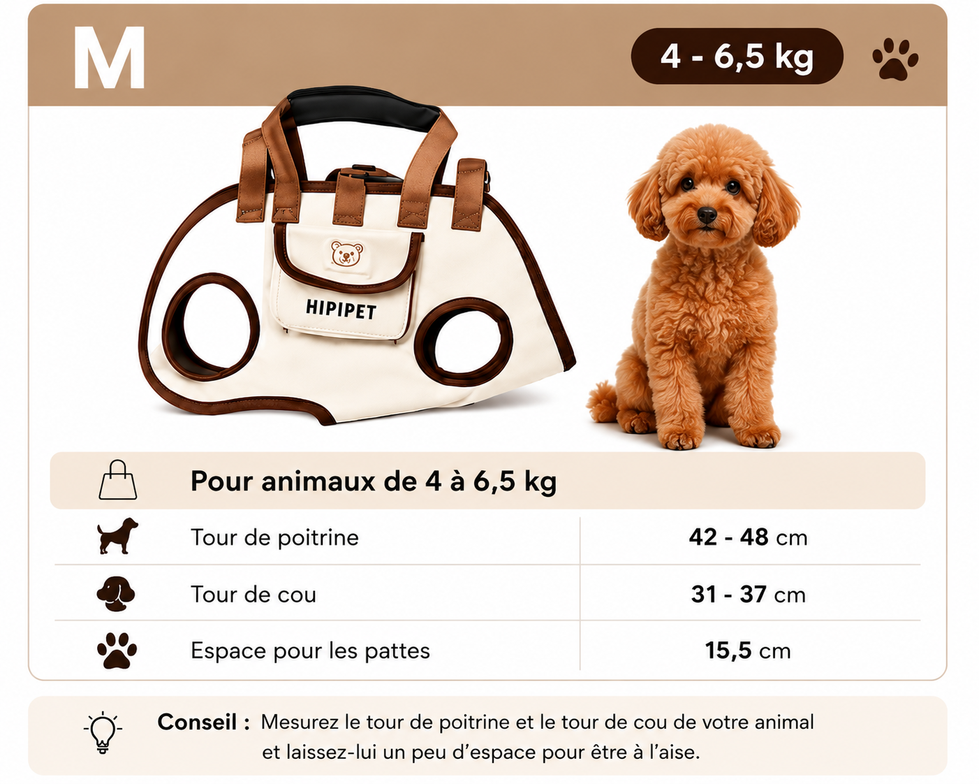 Sac Transport Confort pour Chien & Chat