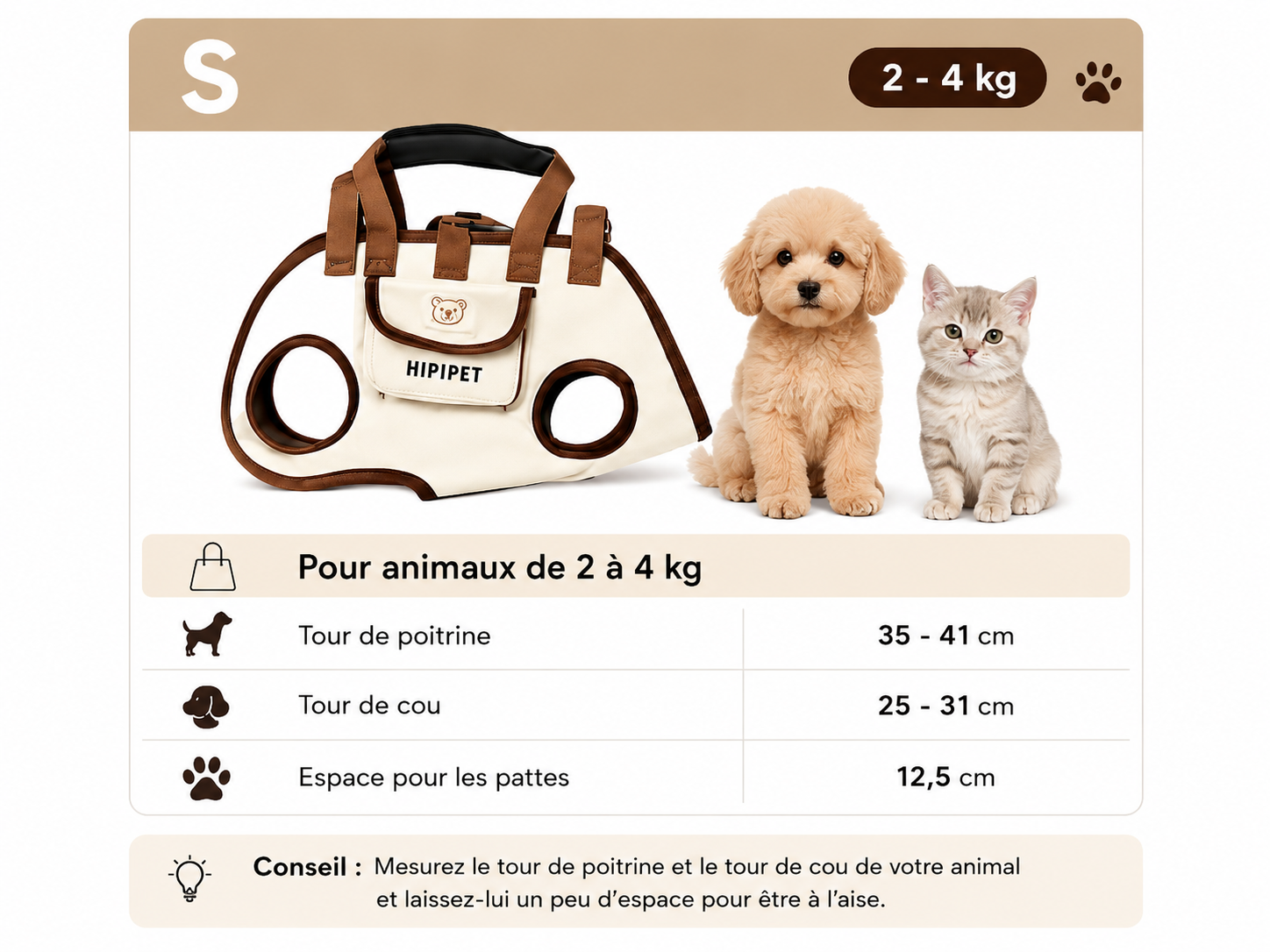 Sac Transport Confort pour Chien & Chat