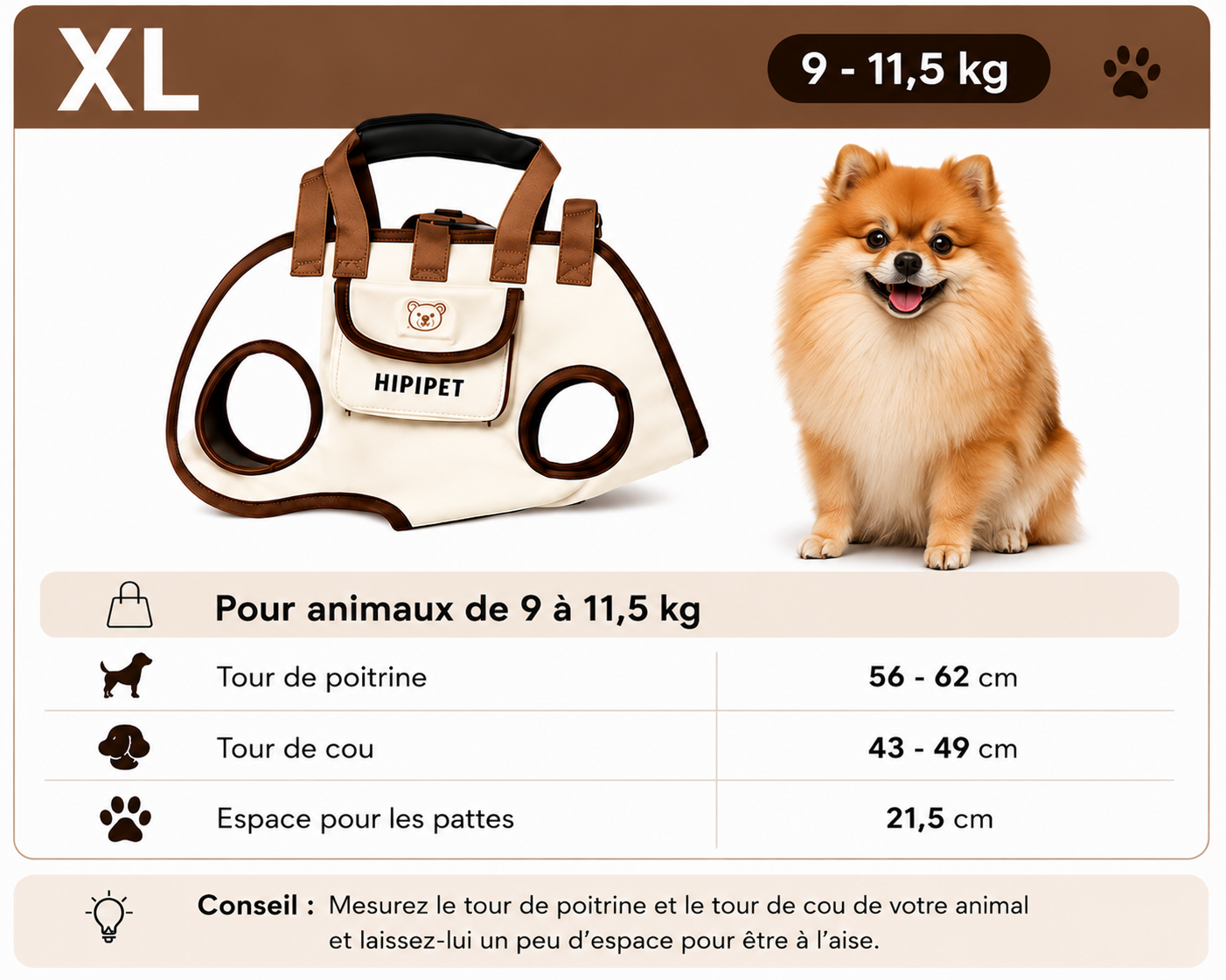 Sac Transport Confort pour Chien & Chat